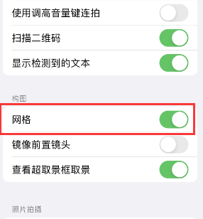 达孜苹果手机维修网点分享iPhone如何开启九宫格构图功能 